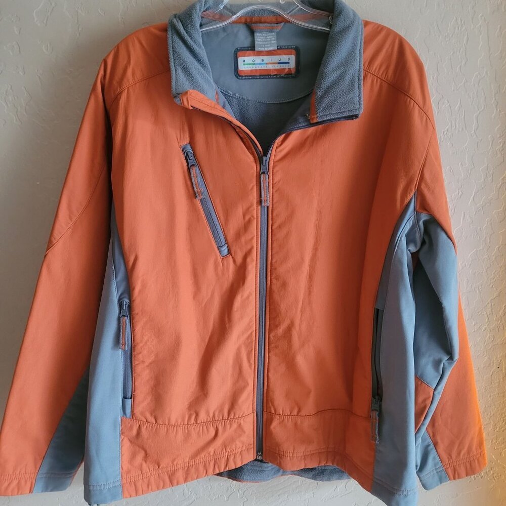 Mobius Orange & Gray Full-Zip Jacket With Pockets Womens M - Picture 6 of 6